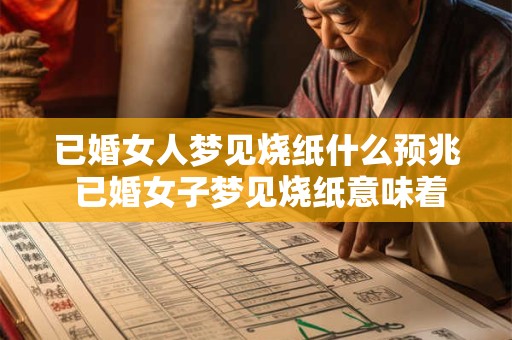 已婚女人梦见烧纸什么预兆 已婚女子梦见烧纸意味着什么