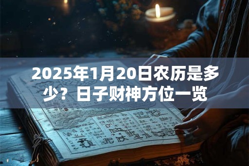 2025年1月20日农历是多少？日子财神方位一览