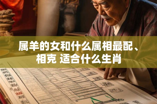 属羊的女和什么属相最配、相克 适合什么生肖