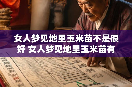 女人梦见地里玉米苗不是很好 女人梦见地里玉米苗有什么寓意