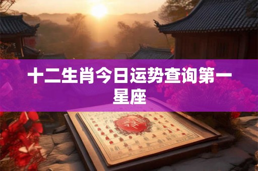 十二生肖今日运势查询第一星座