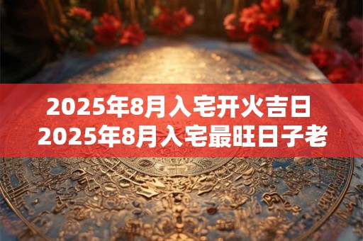 2025年8月入宅开火吉日 2025年8月入宅最旺日子老黄历