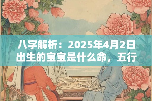 八字解析：2025年4月2日出生的宝宝是什么命，五行缺什么