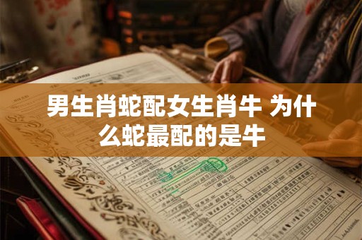 男生肖蛇配女生肖牛 为什么蛇最配的是牛