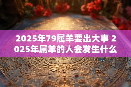 2025年79属羊要出大事 2025年属羊的人会发生什么大事