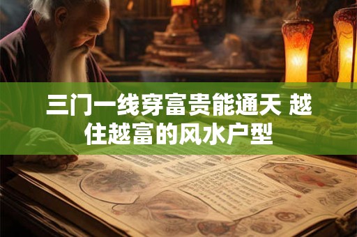 三门一线穿富贵能通天 越住越富的风水户型