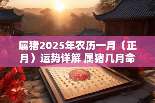 属猪2026年农历一月（正月）运势详解 属猪几月命苦
