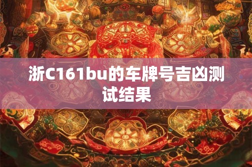 浙C161bu的车牌号吉凶测试结果