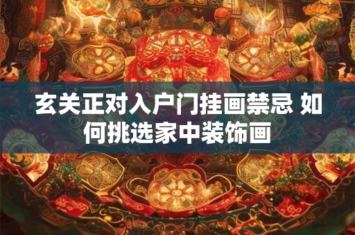 玄关正对入户门挂画禁忌 如何挑选家中装饰画