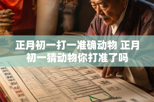正月初一打一准确动物 正月初一猜动物你打准了吗