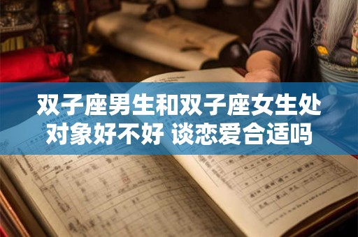 双子座男生和双子座女生处对象好不好 谈恋爱合适吗