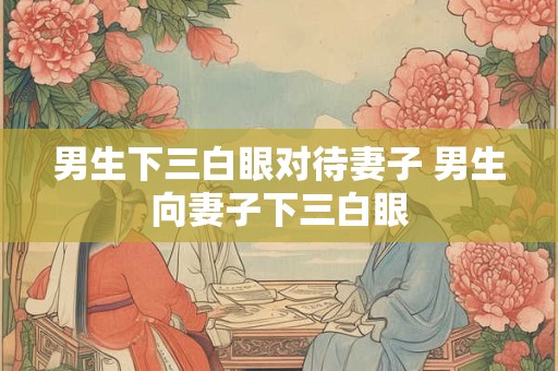 男生下三白眼对待妻子 男生向妻子下三白眼
