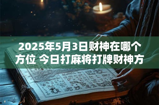 2025年5月3日财神在哪个方位 今日打麻将打牌财神方位