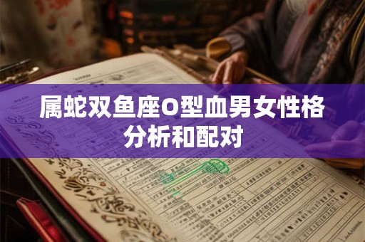 属蛇双鱼座O型血男女性格分析和配对