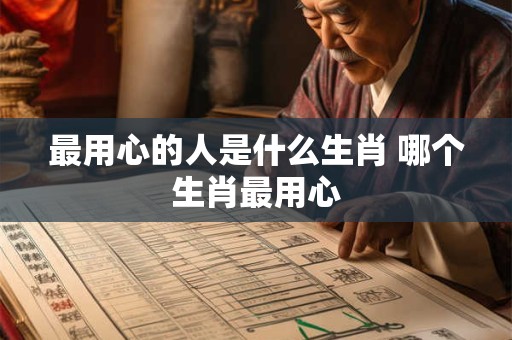 最用心的人是什么生肖 哪个生肖最用心