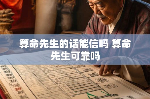 算命先生的话能信吗 算命先生可靠吗