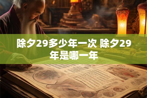 除夕29多少年一次 除夕29年是哪一年