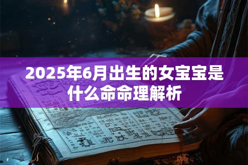 2025年6月出生的女宝宝是什么命命理解析 2025年6月出生的女宝宝是什么命命理解析