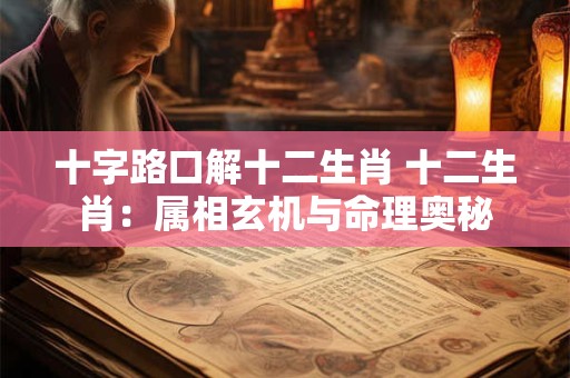 十字路口解十二生肖 十二生肖：属相玄机与命理奥秘