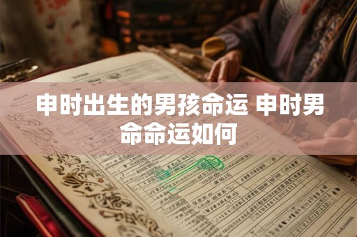 申时出生的男孩命运 申时男命命运如何