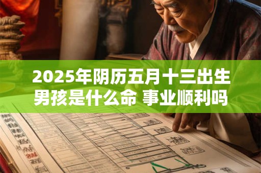 2025年阴历五月十三出生男孩是什么命 事业顺利吗