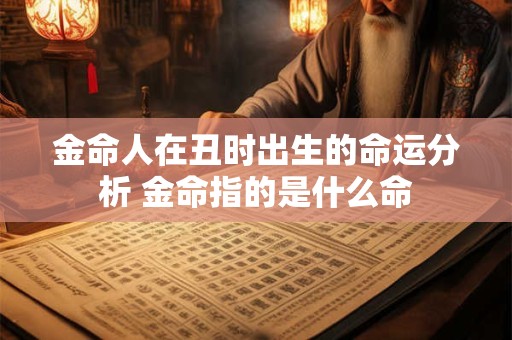 金命人在丑时出生的命运分析 金命指的是什么命