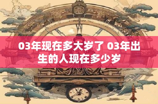 03年现在多大岁了 03年出生的人现在多少岁