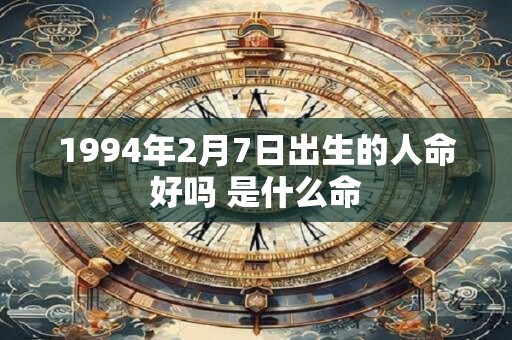1994年2月7日出生的人命好吗 是什么命 1994年2月7日出生的人命好吗 是什么命