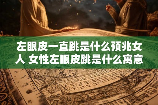 左眼皮一直跳是什么预兆女人 女性左眼皮跳是什么寓意