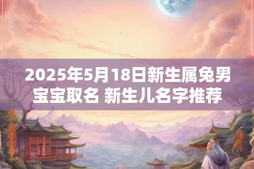 2025年5月18日新生属兔男宝宝取名 新生儿名字推荐