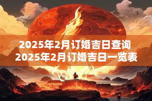 2025年2月订婚吉日查询 2025年2月订婚吉日一览表