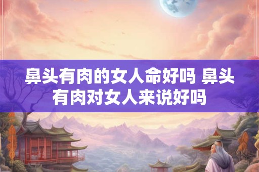 鼻头有肉的女人命好吗 鼻头有肉对女人来说好吗