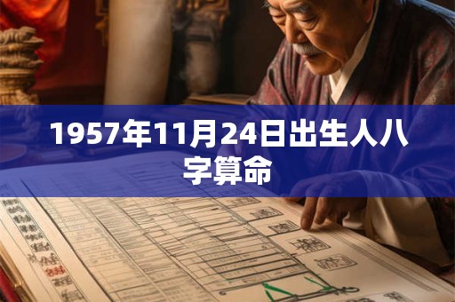 1957年11月24日出生人八字算命