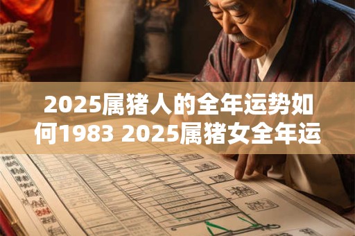 2025属猪人的全年运势如何1983 2025属猪女全年运势