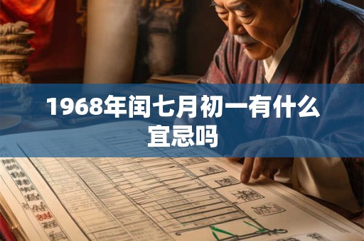 1968年闰七月初一有什么宜忌吗