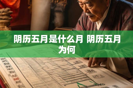 阴历五月是什么月 阴历五月为何