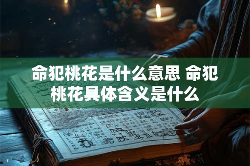 命犯桃花是什么意思 命犯桃花具体含义是什么