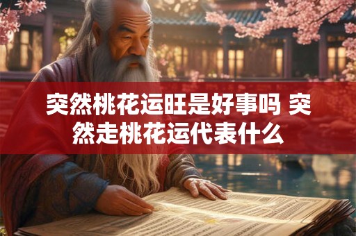 突然桃花运旺是好事吗 突然走桃花运代表什么