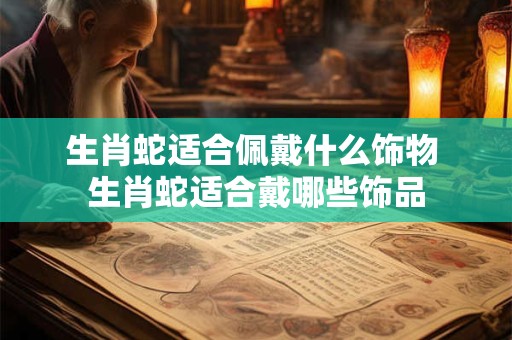 生肖蛇适合佩戴什么饰物 生肖蛇适合戴哪些饰品