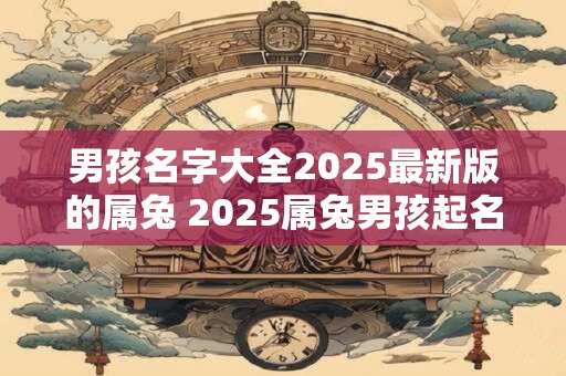 男孩名字大全2025最新版的属兔 2025属兔男孩起名最佳字