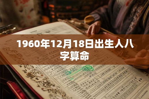 1960年12月18日出生人八字算命