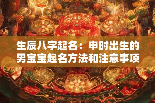 生辰八字起名：申时出生的男宝宝起名方法和注意事项