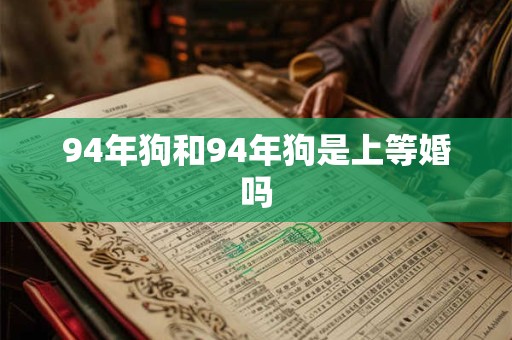 94年狗和94年狗是上等婚吗 94年狗和94年狗是上等婚吗