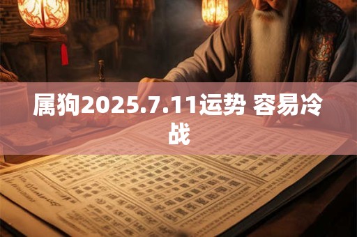 属狗2026.7.11运势 容易冷战