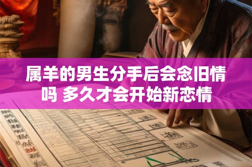 属羊的男生分手后会念旧情吗 多久才会开始新恋情