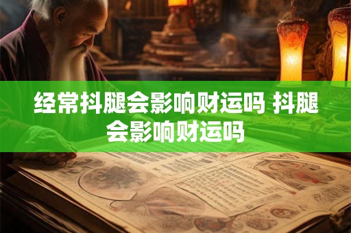 经常抖腿会影响财运吗 抖腿会影响财运吗