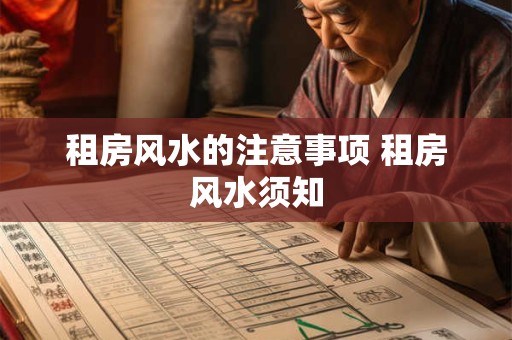 租房风水的注意事项 租房风水须知