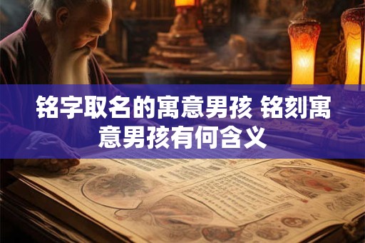 铭字取名的寓意男孩 铭刻寓意男孩有何含义