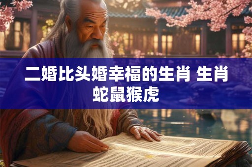 二婚比头婚幸福的生肖 生肖蛇鼠猴虎