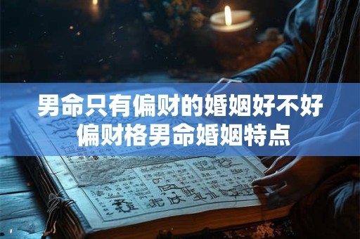 男命只有偏财的婚姻好不好 偏财格男命婚姻特点